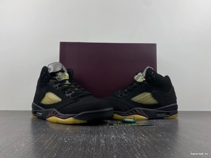 x A Maniere Ma FD1330-001 Air 5 Black Jordan 0805